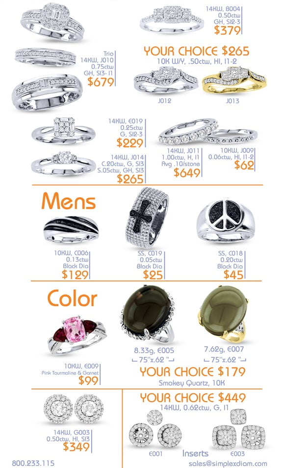 Many Color, Mens & More Rings