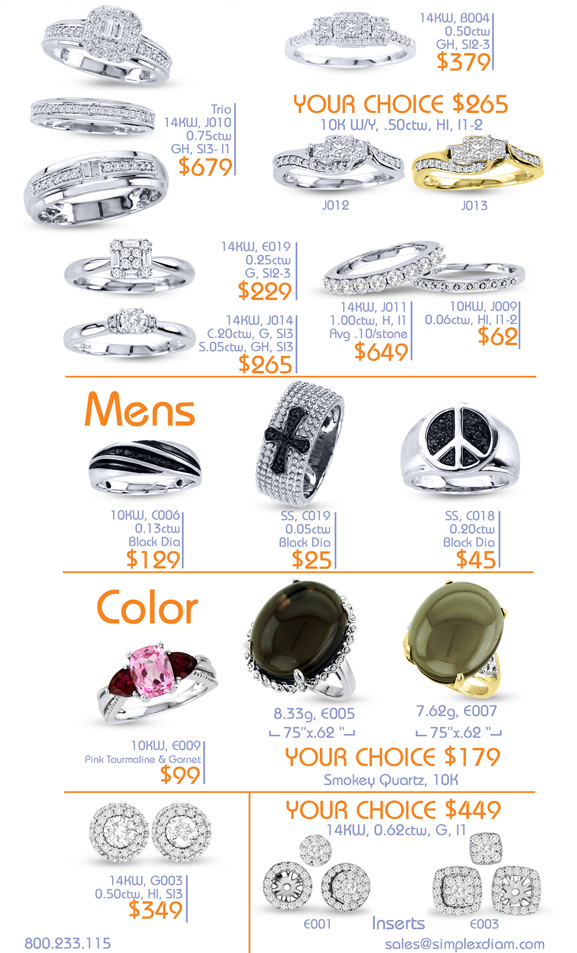 Many Color, Mens & More Rings